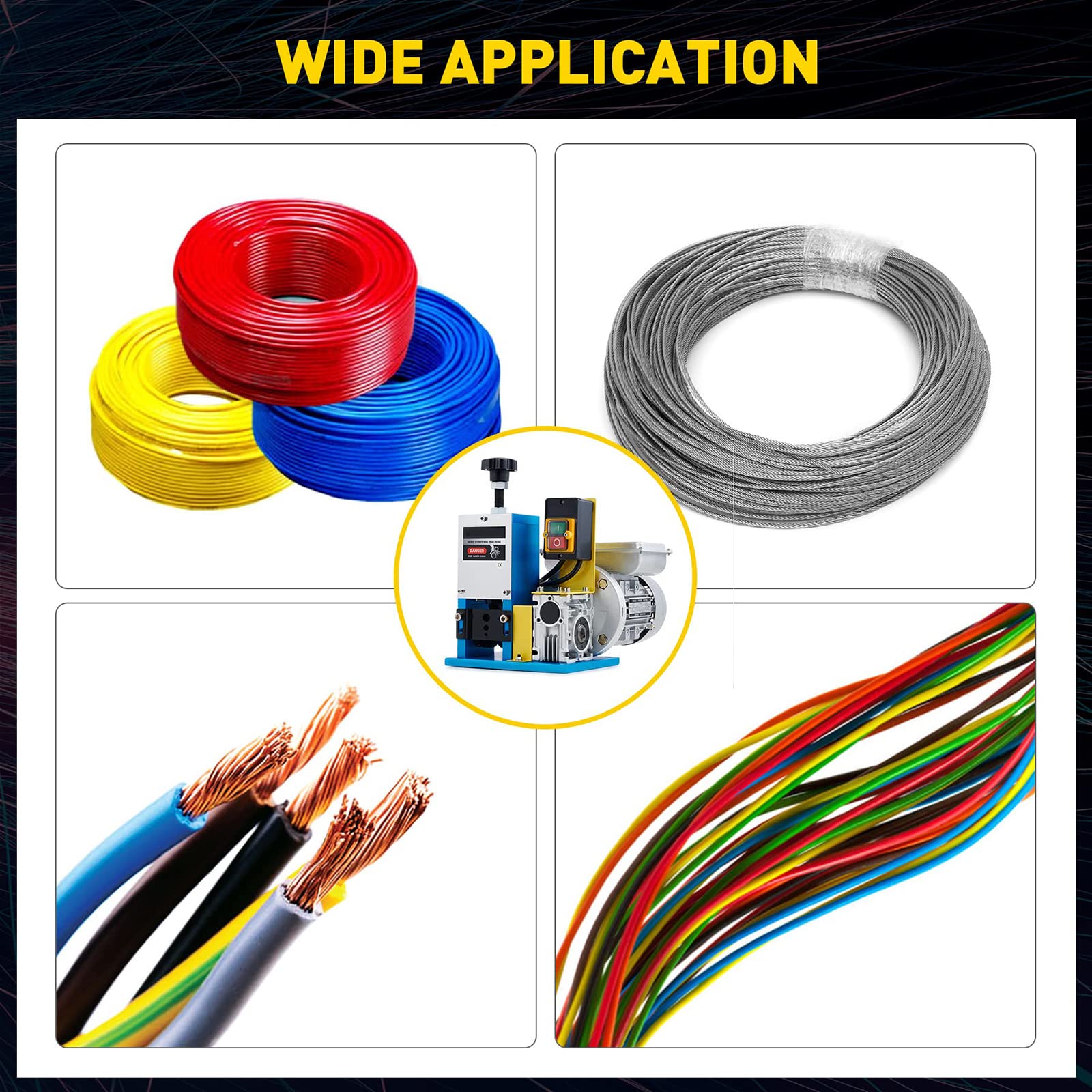 Pelacables eléctrico para cables de cobre de 1,5 a 25 mm, herramienta pelacables motorizada automática con rueda de corte mejorada para reciclaje de chatarra de cobre
