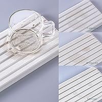 Vista 6 de 2 posavasos de diatomita absorbentes de agua, bandeja de piedra absorbente de agua de 8.3 x 4 pulgadas para fregadero, tapete de secado de piedra