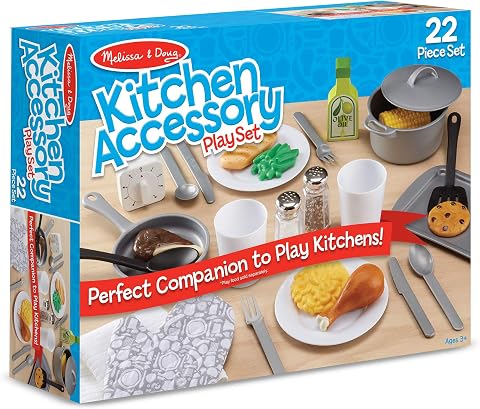 Melissa & Doug Wooden Kitchen Pretend Play Food Set
