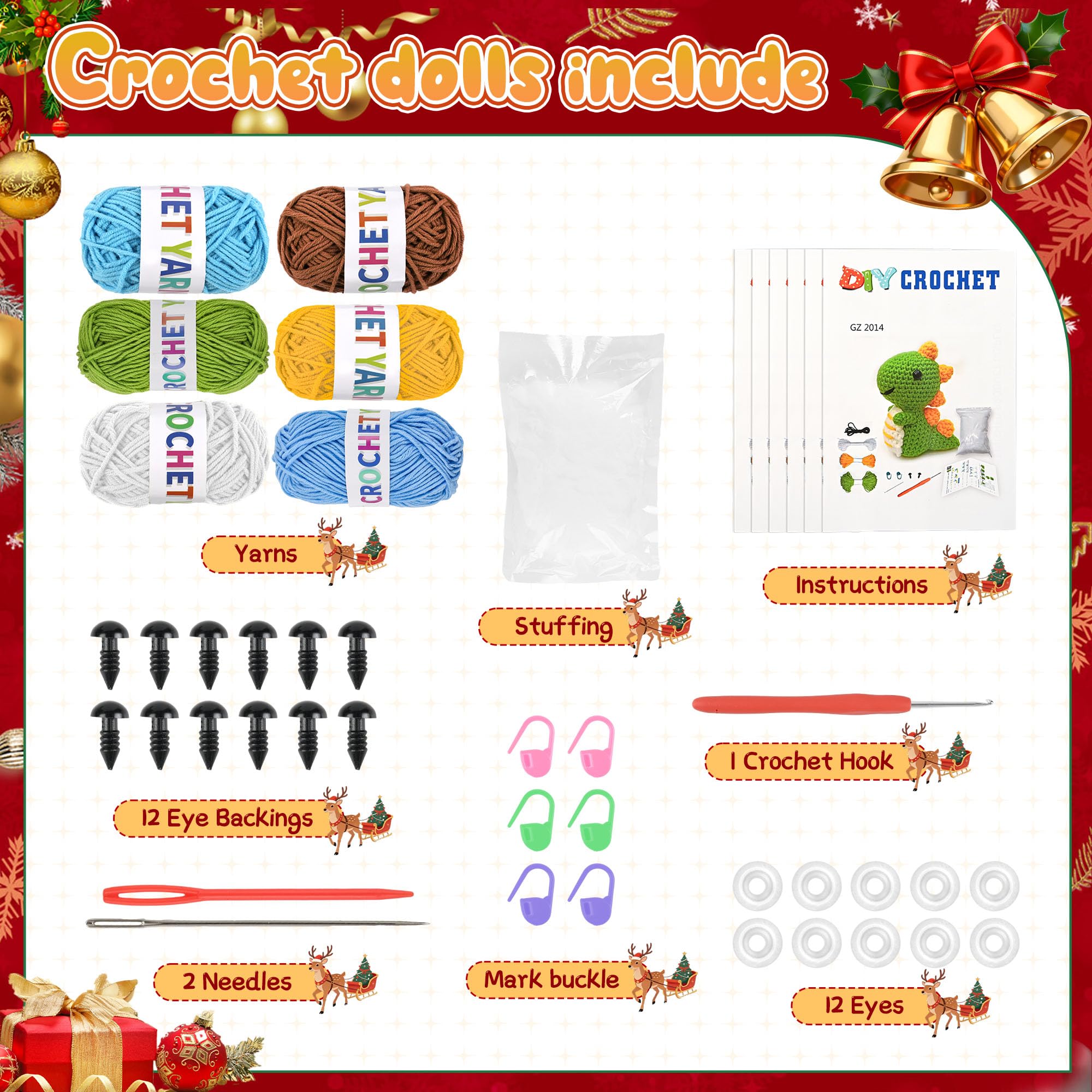 Beginner Crochet Kit - Animal Crafts for Adults & Kids -3