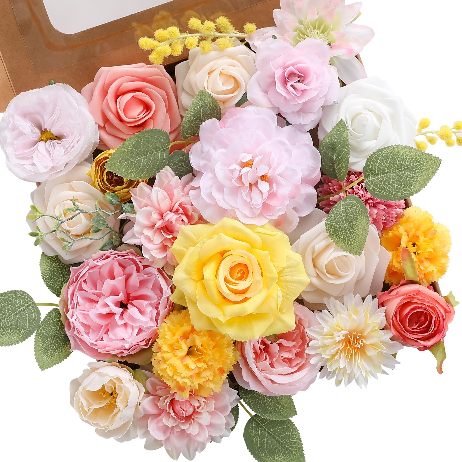 Kisflower Flowers Artificial Combo Pink Yellow