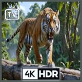 ベンガルトラと熱帯雨林、鳥の鳴き声 - ワイルドジャングルのスクリーンセーバー