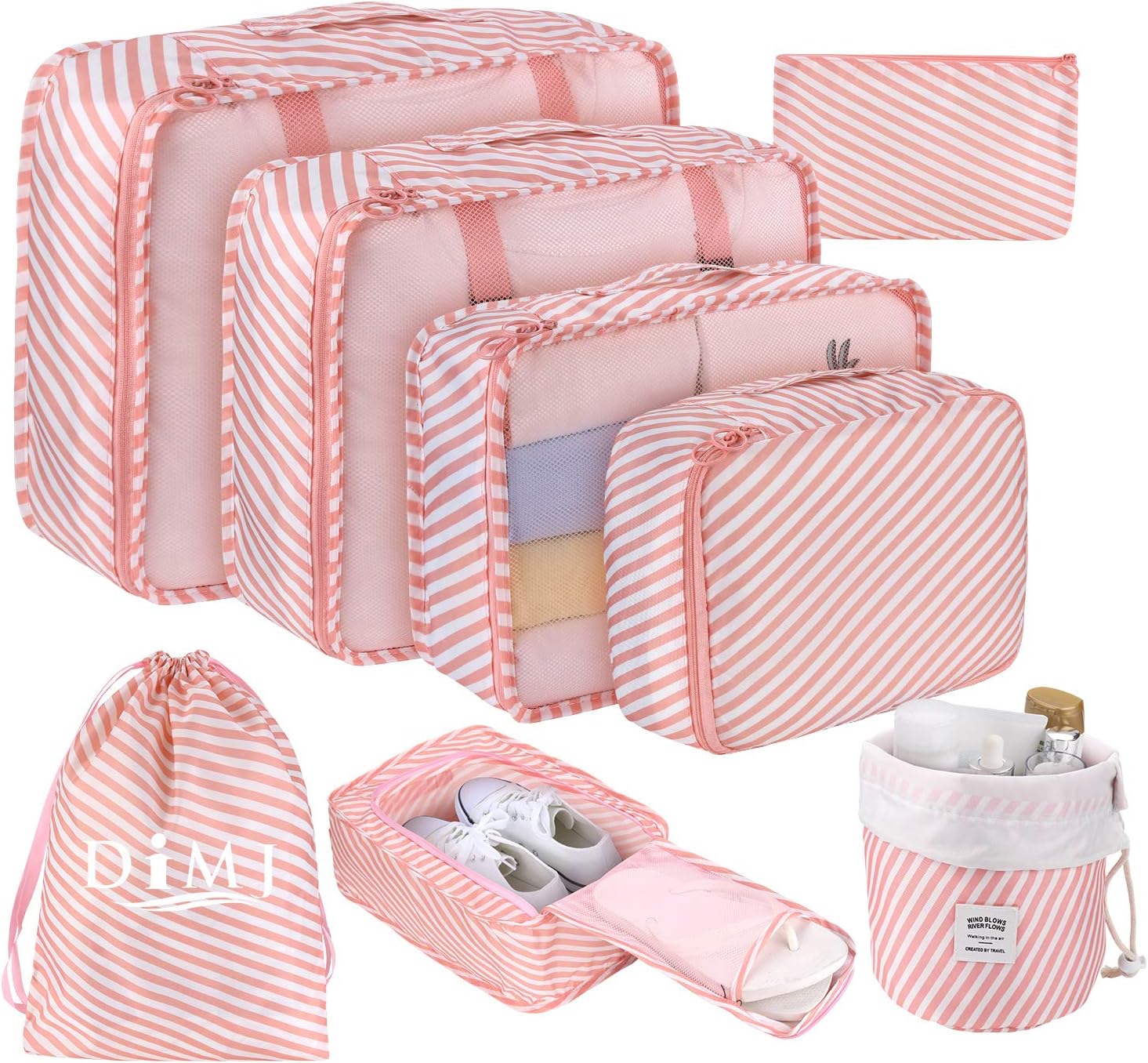 Suitcase Organiser Set 8 Pieces Clothes Bags for Clothes Cosmetics Shoe