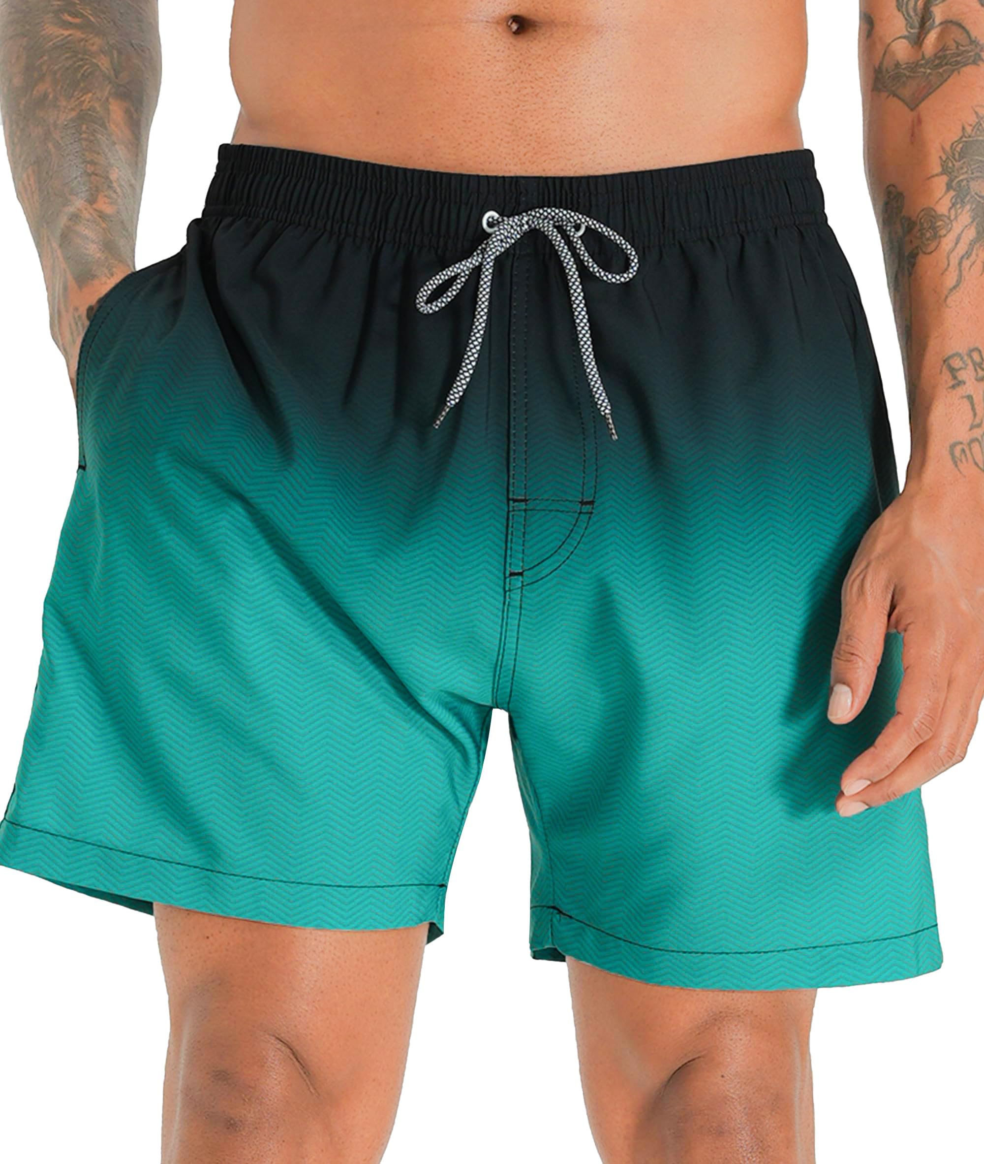 APTRO Costumi Pantaloncini da Bagno Uomo Mare Surf Piscina Stampa Hawaiana Estiva Grande Asciugatura Rapida con Fodera in Rete