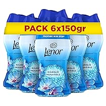 Lenor Profumatore Bucato Lavatrice, Perle Profumate, Risveglio Primaverile, Formato 6 x 150g, Intensificatore Di Profumo