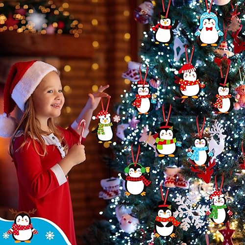 Miniatura 6 de Resurhang 36 juegos de manualidades de pingüinos de Navidad para niños, manualidades de invierno, manualidades, adornos de Navidad para niños y