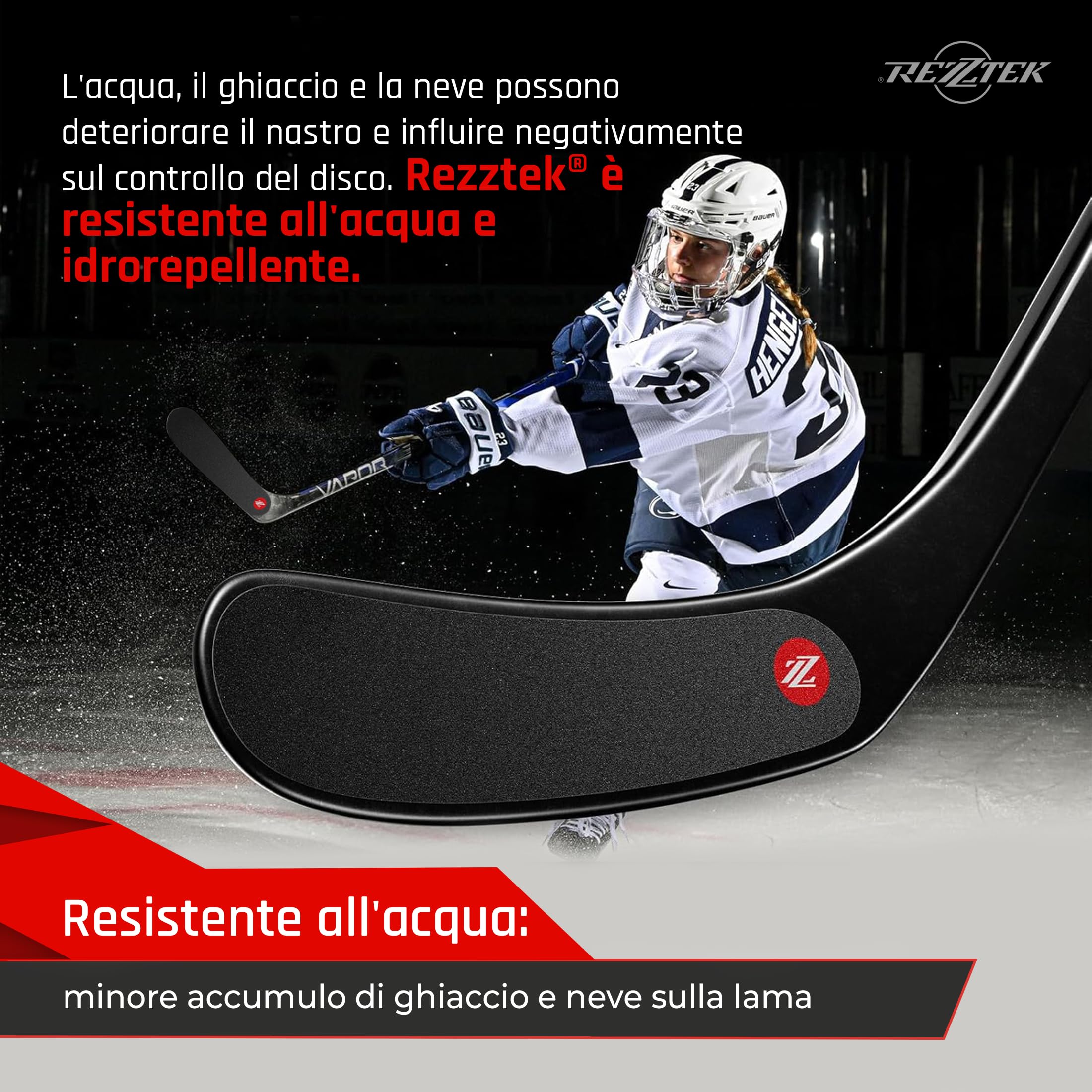 Rezztek – Alternativa al Nastro Adesivo per bastoni da Hockey – Grip ad Alte Prestazioni per Lame da Hockey su Ghiaccio e da Strada – Utilizzato dai Giocatori della NHL