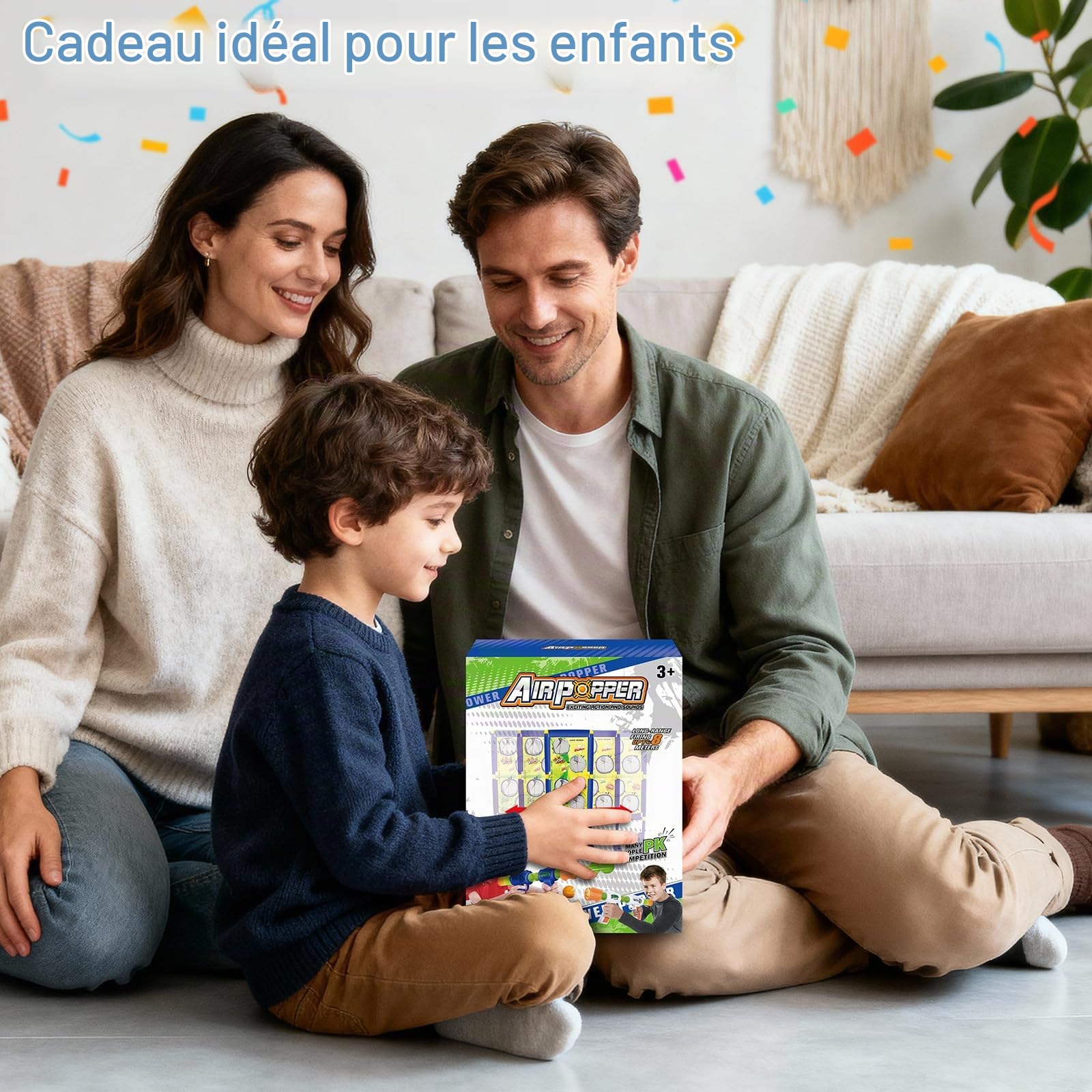 deAO Cible de Tir Mobile pour Enfants avec 2 Pistolets et 30 Balles Mousse | Mousse Eva Non-Toxique, 2 Modes (Statique/Dynamique), Extérieur/Intérieur, 3+ Ans, Cadeau Créatif Pour Jardin, Jeu En Famille