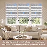 Vista 2 de Persianas motorizadas cebra con control remoto: Canisteo - Persianas automáticas para ventanas de interior funcionan con HomeKit, Alexa, persianas