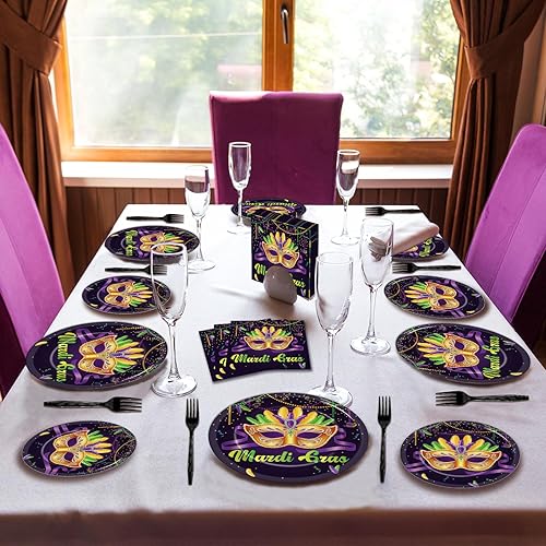 Miniatura 222 de 96 piezas de suministros de fiesta de cumpleaños florales de cumpleaños, platos de papel, servilletas, flores de oro rosa, decoraciones de fiesta