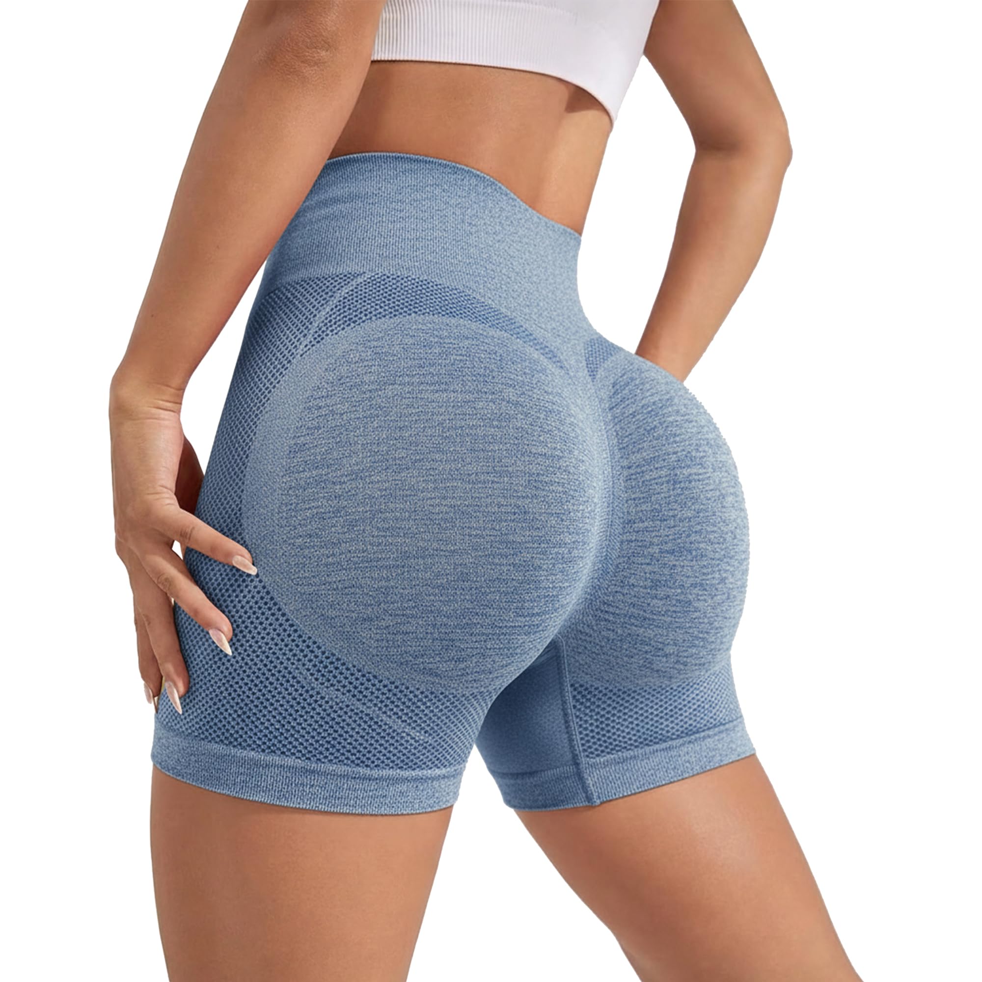 shoppy villa with sv logo Shoppy Villa Women's Yoga Shorts Spandex|Shapewear Shorts for Women |High Waisted Booty Scrunch Shorts| Workout Shorts for Women-picture-33