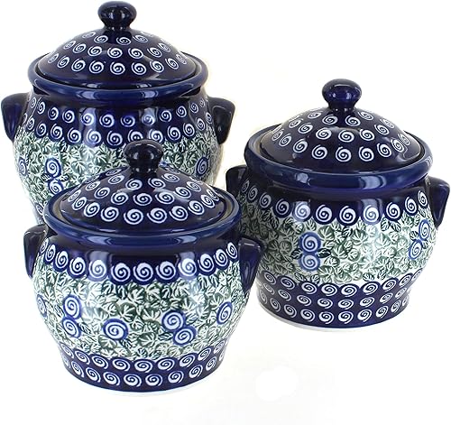 Miniatura 2 de Juego de botes de mariposa floral de cerámica pulida rosa azul