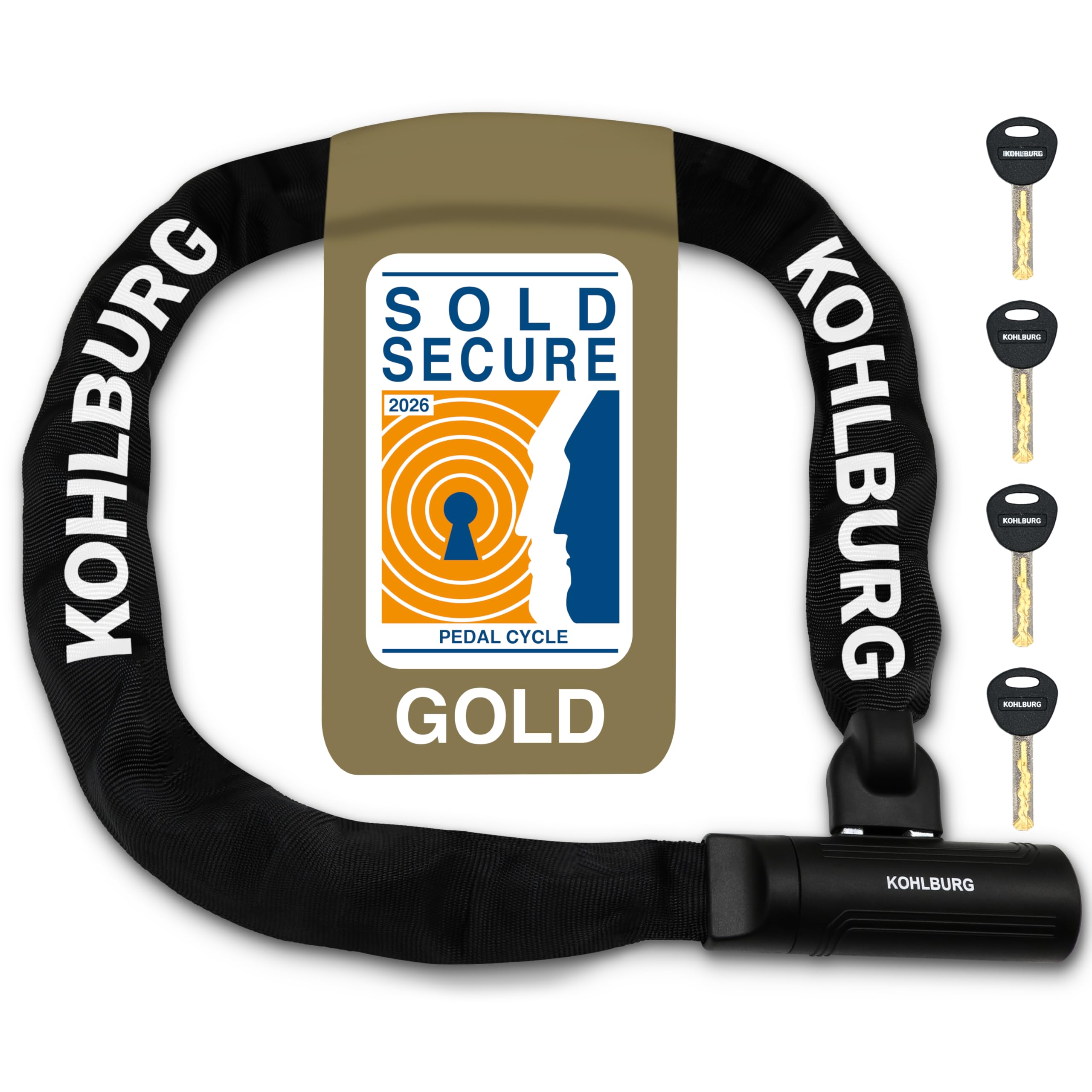 Amazon.com : KOHLBURG Security Chain Lock [Sold Secure Gold] – 4ft
