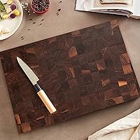 Vista 9 de John Boos CCB Series Rectangular Wooden Walnut Cutting Board 18”x12” – 1.75” Thick, 12-lb Reversible Butcher Block with End-Grain & Finger Grips