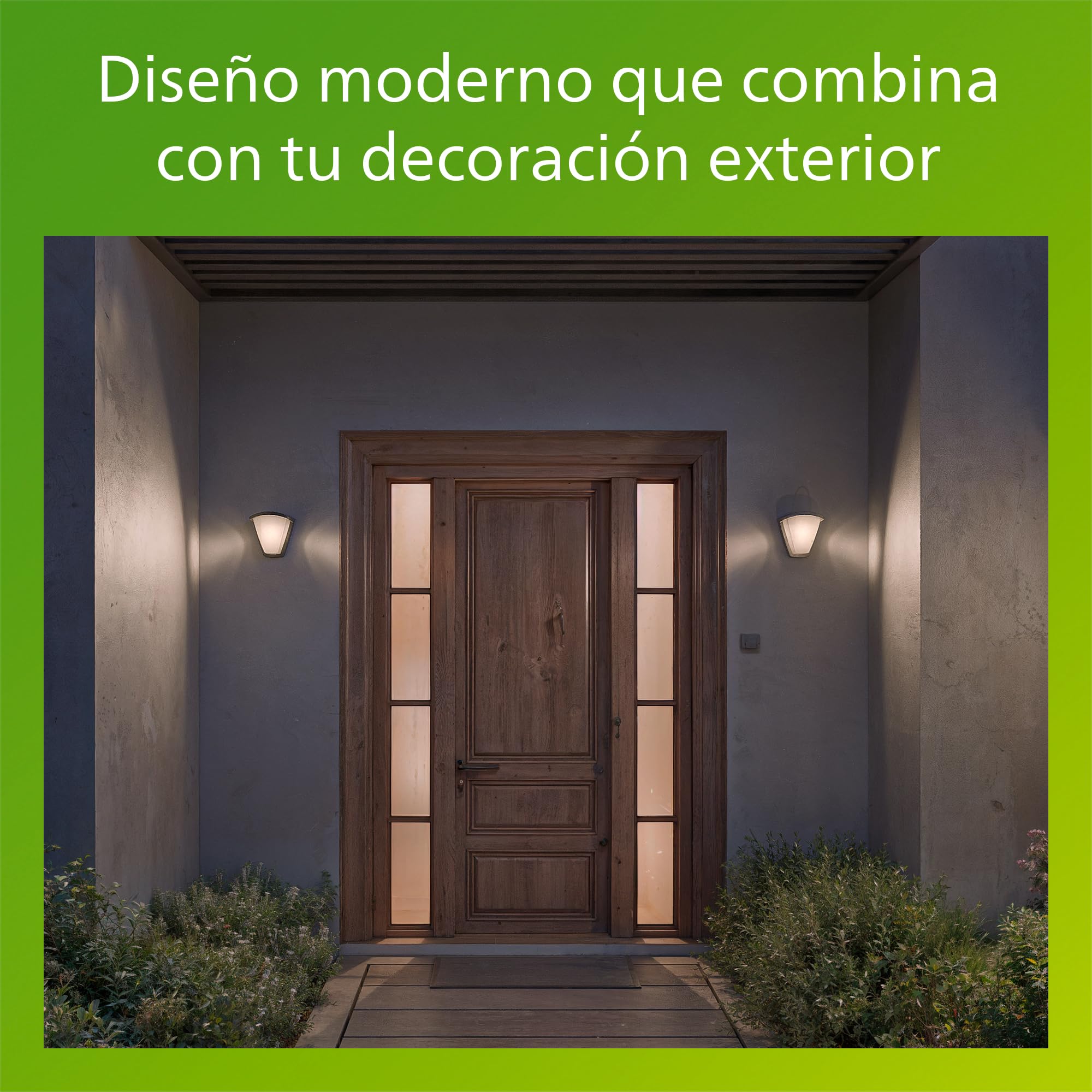 PHILIPS Kiskadee Aplique LED Exterior para Jardín y Patio sin Bombilla Gris