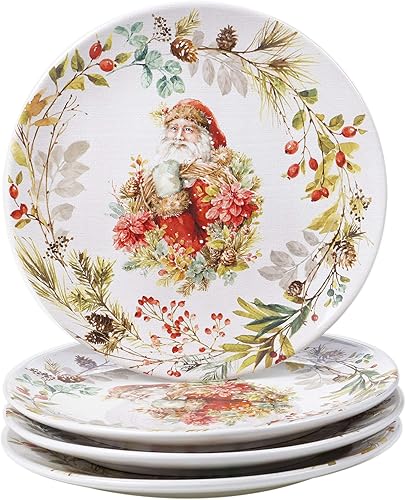 Miniatura 2 de Christmas Story - Juego de vajilla de 16 piezas, servicio para 4 con platos, cuencos y tazas de Papá Noel, juego de cerámica vintage con arte