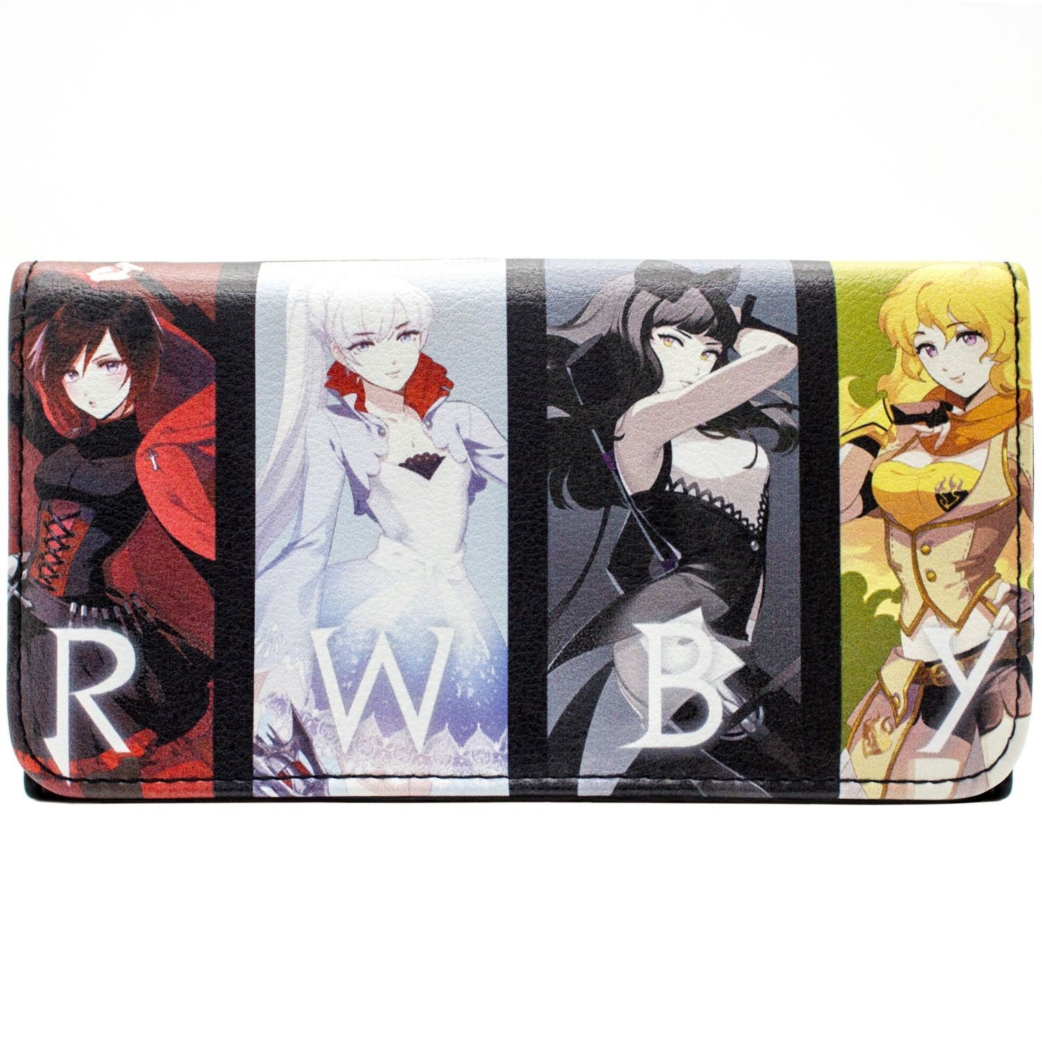 RWBY Ruby Rose Huntresses Warriors Purse Tri-Fold Coin Pocket & Card Holder, Black