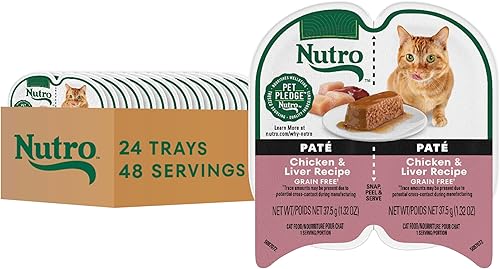 Nutro Perfect Portions - Alimento húmedo natural sin granos para gatos, paté