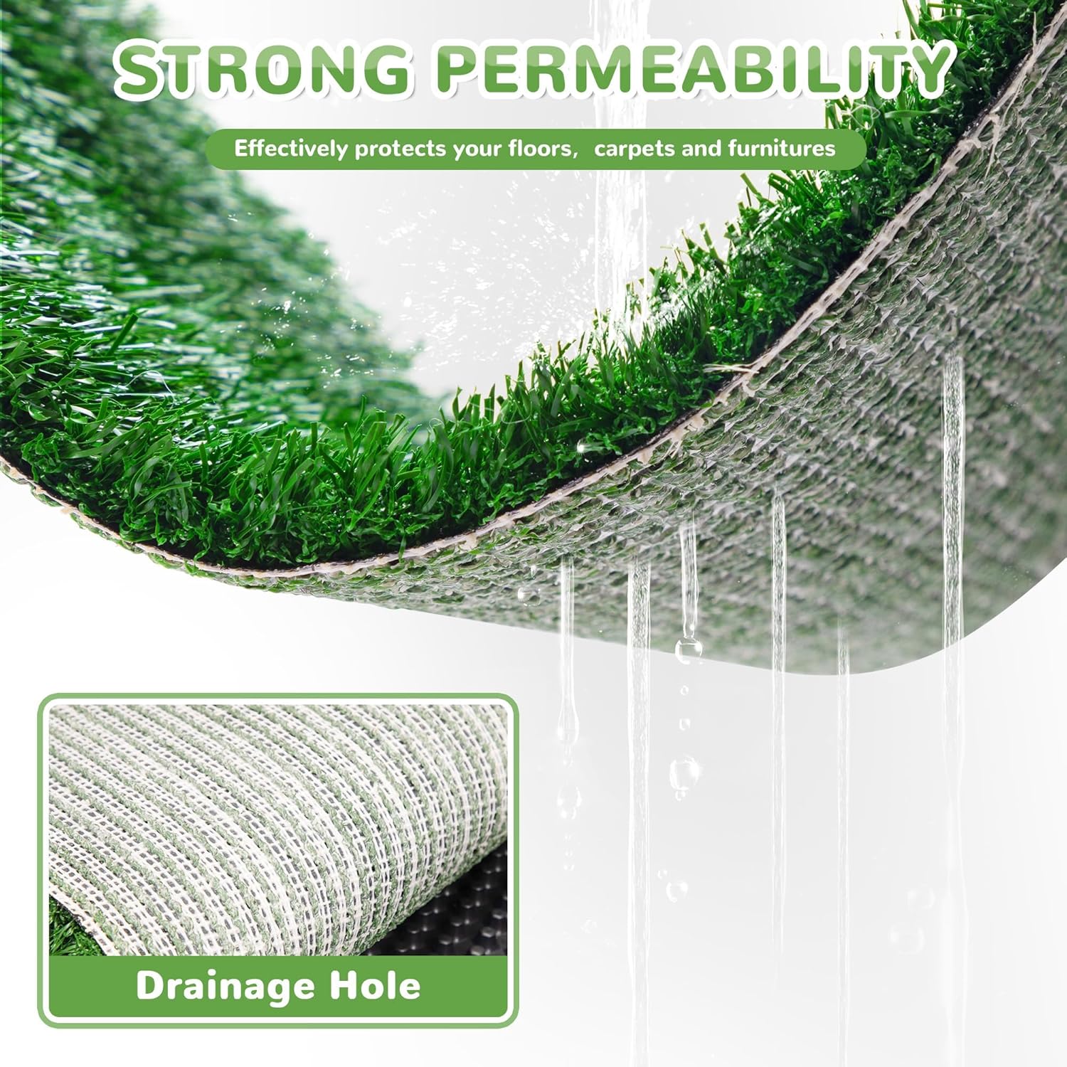 COZIWOW Dog Grass Pad with Tray for Indoor Puppy Potty Pee PoopTraining, 25”×20” Resuable Dog Toilet Pet Loo, 3-Layer System