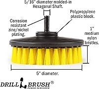 Vista 5 de Cepillo de limpieza de baño - Cepillo de limpieza de lechada y azulejos - Cepillo de limpieza de ducha - Cepillo de limpieza de esquina - Cepillo