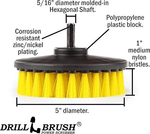 Miniatura 5 de Cepillo de limpieza de baño - Cepillo de limpieza de lechada y azulejos - Cepillo de limpieza de ducha - Cepillo de limpieza de esquina - Cepillo