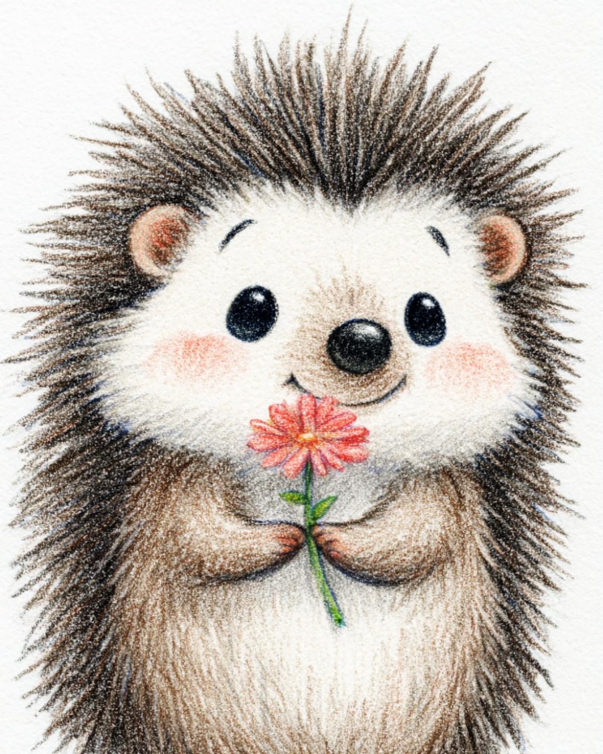 LIUBAISHI Paint by Numbers for Adults – 16"x20" Canvas | Wall Art Decor for Living Room, Stress Relief Hobby Kit, Complete Set with Paints and Brushes-The Little Hedgehog Offers Flowers