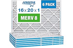 Aerostar 16x20x1 MERV 8 Pleated Air Filter