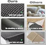 TYUU Bathroom Rugs Non Slip Washable, Super Absorbent Thin Bath Mat Small Quick Dry Low Pile Bathroom Rug, Dark Grey 16"x24"