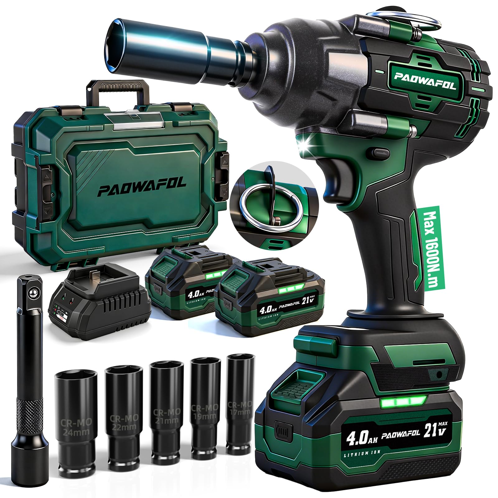 PAOWAFOL 2026 Impact Wrench 1180ft-lbs ,