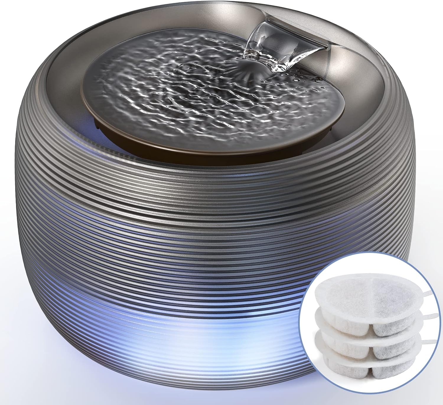 Cat Water Fountain, FEELNEEDY Ultra Quiet 84 fl oz/2.5L