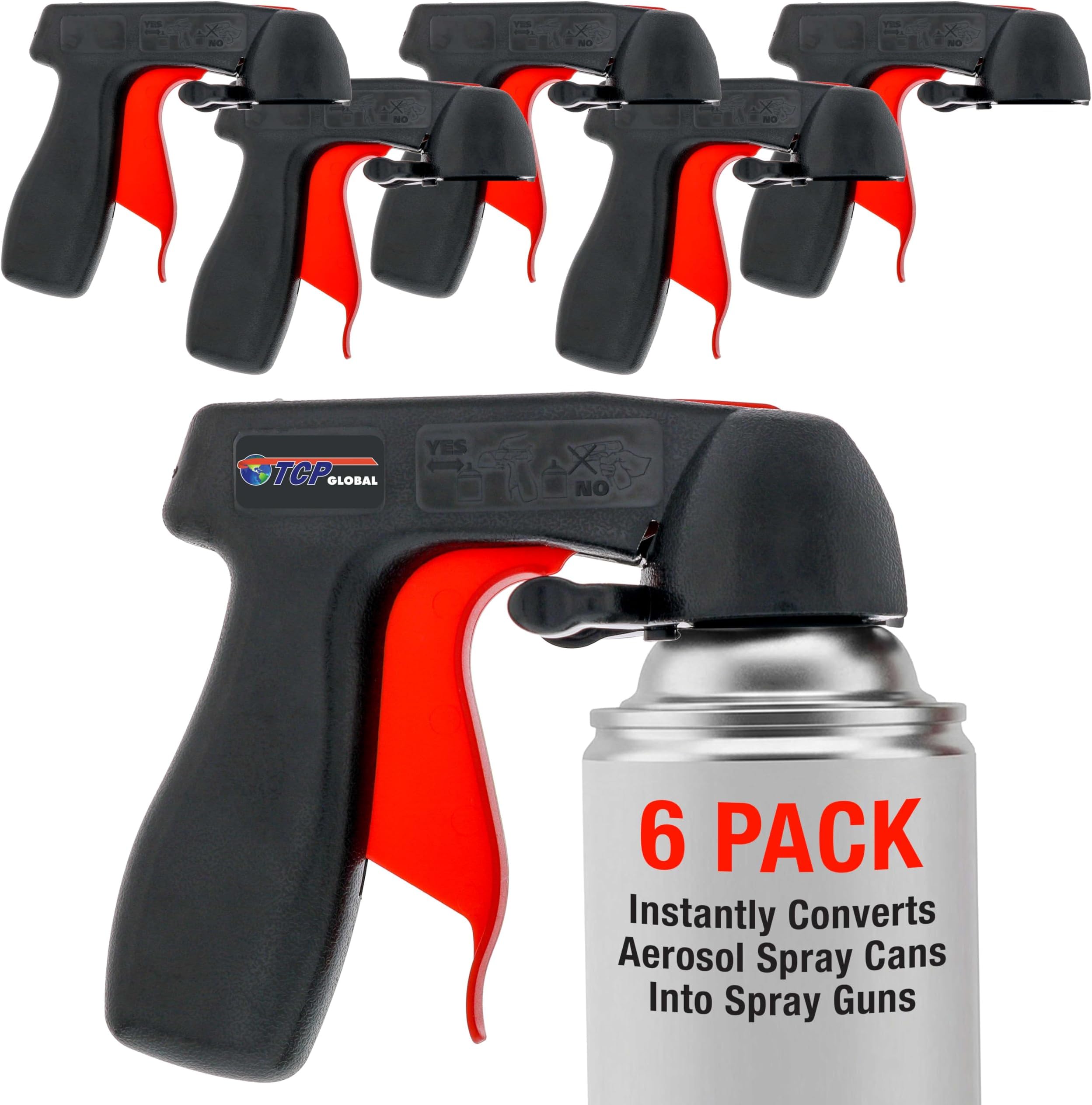 Instant Aerosol Trigger Handle (Pack of 2), Instantly Converts Spray Cans into Spray Guns - Full Hand Grip, Reusable, Easy to Clip-On & Off - Universal Fit, Use on Spray Paint, Adhesives, Lubricants