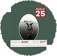 Vista 126 de Tapete de 8 x 10 pulgadas, corte biselado para fotos de 5 x 7 pulgadas, con apertura de tablero de fotos ovalado blanco precortado, sin ácidos, mate