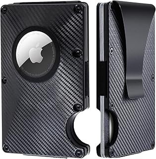Airtag Wallet,Aluminum Metal Smart airtag Wallet, RFID Blocking Card Wallet with airtag Holder,Compatible Apple airtag for Mens
