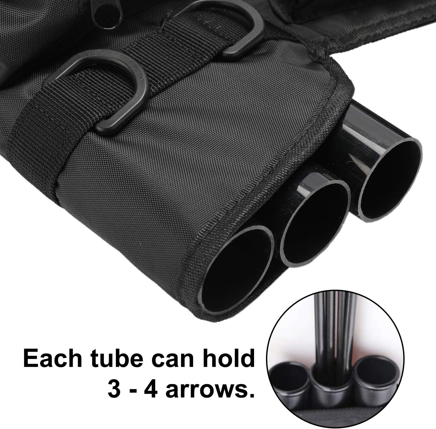 Yaegoo Oxford Hunting Archery Quiver with Shoulder Strap 3-Tube for Back or Waist Use : Sports & Outdoors