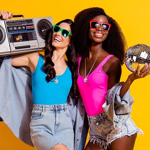 Miniatura 6 de Sureio 20 adornos de bola de discoteca con espejo, decoraciones de fiesta de discoteca para colgar en plata, reflectantes, collares de bolas de Año