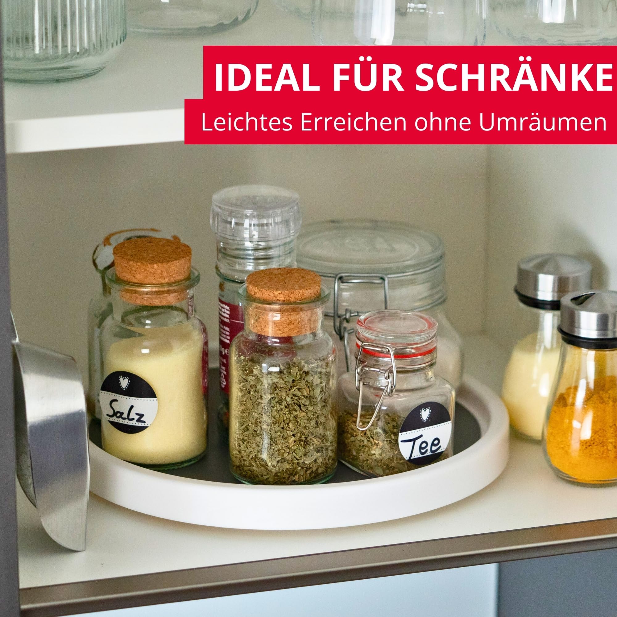 Belle Vous Make Up Organizer Met 3 Lagen - Organizer Voor In De Keuken Badkamer Of Slaapkamer Voor Make Up Of Parfum Met Draaiende Planken Wit