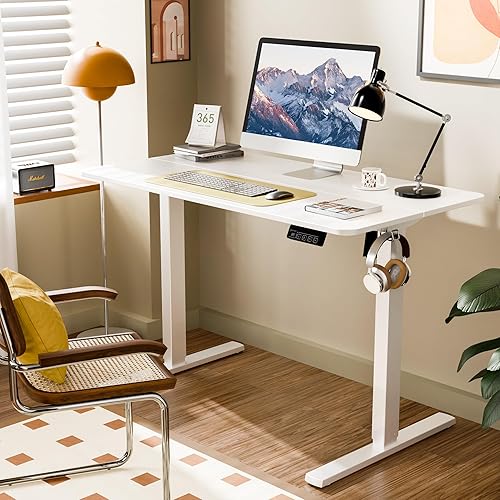 Miniatura 2 de ERGOMAKER Escritorio Eléctrico de Pie, 43.3" x 23.6" Escritorio de Pie Ajustable en Altura con Tablero de Empalme para Oficina en Casa, Escritorio