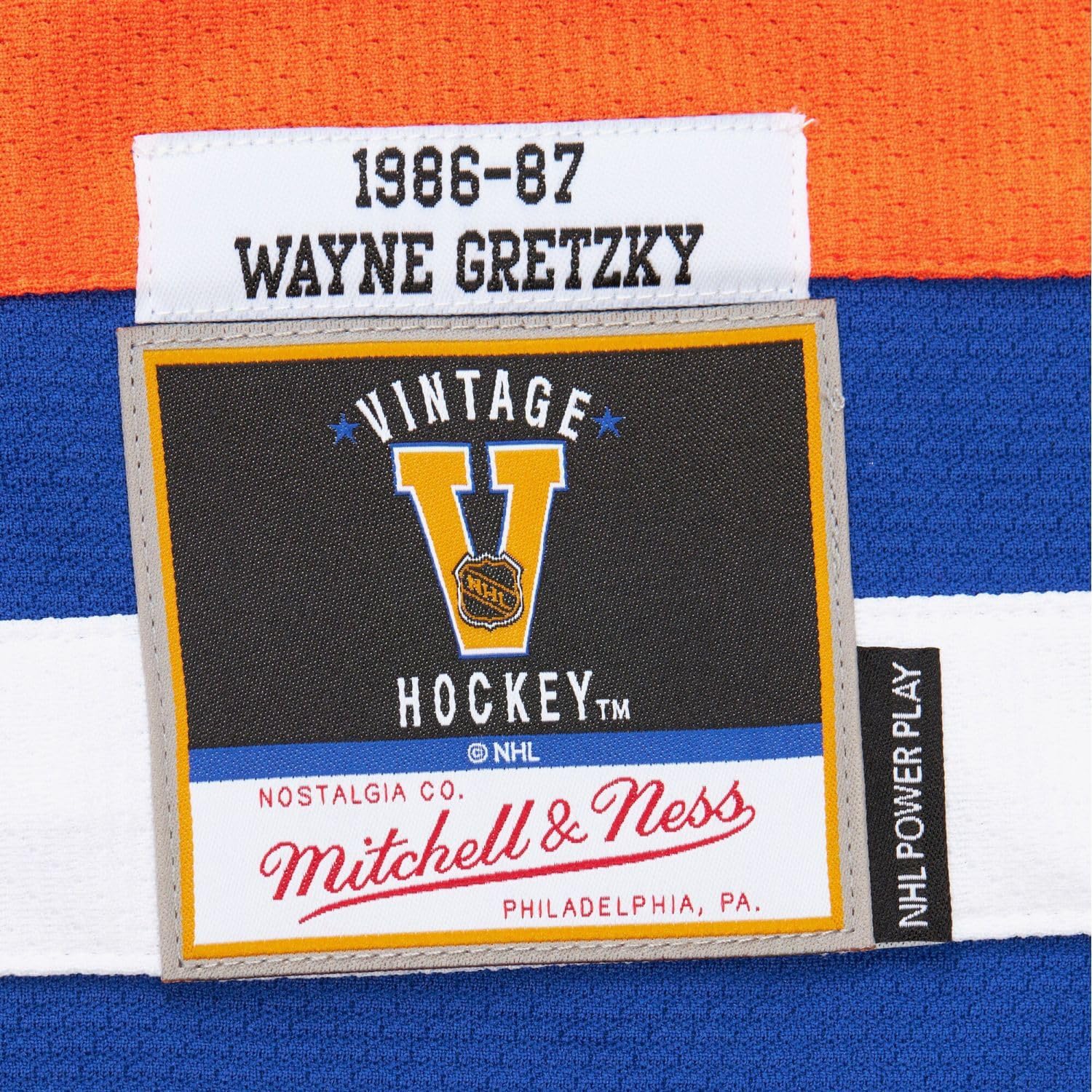 Mitchell & Ness Wayne Gretzky Edmonton Oilers 1986-87 Blue Line Replica Player Jersey