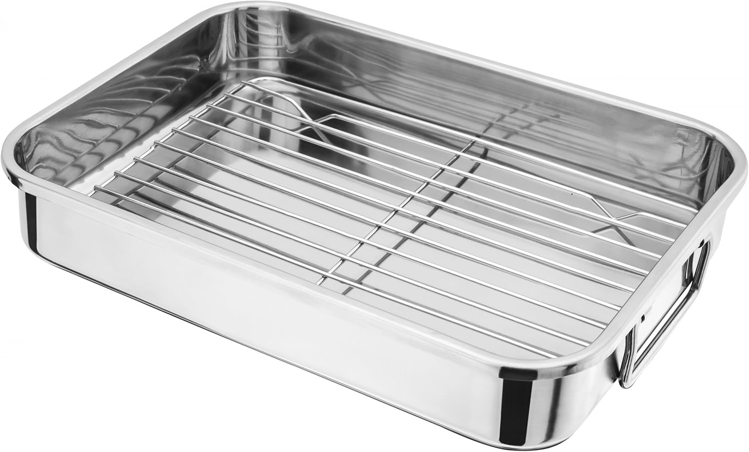 Judge Horwood H040 32 x 24 x 6cm Roasting Pan, with Rack, Silver
