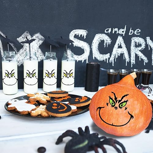 Miniatura 4 de 26 piezas de calcomanías de decoraciones navideñas, calcomanías de ojos y caras para adornos, calcomanías de vinilo impermeables para el hogar,