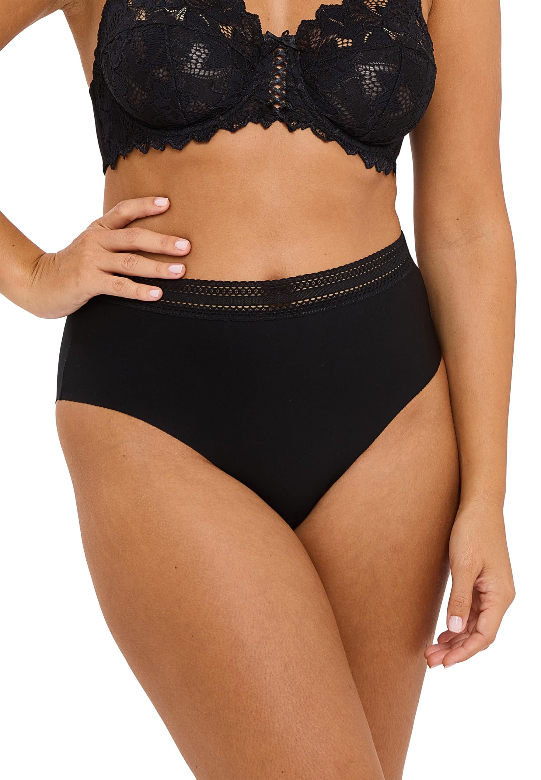 SANS COMPLEXE Invisible Coton_61PAN79 Slips, Noir & Noir, 38/​40 (Lot de 2) Femme