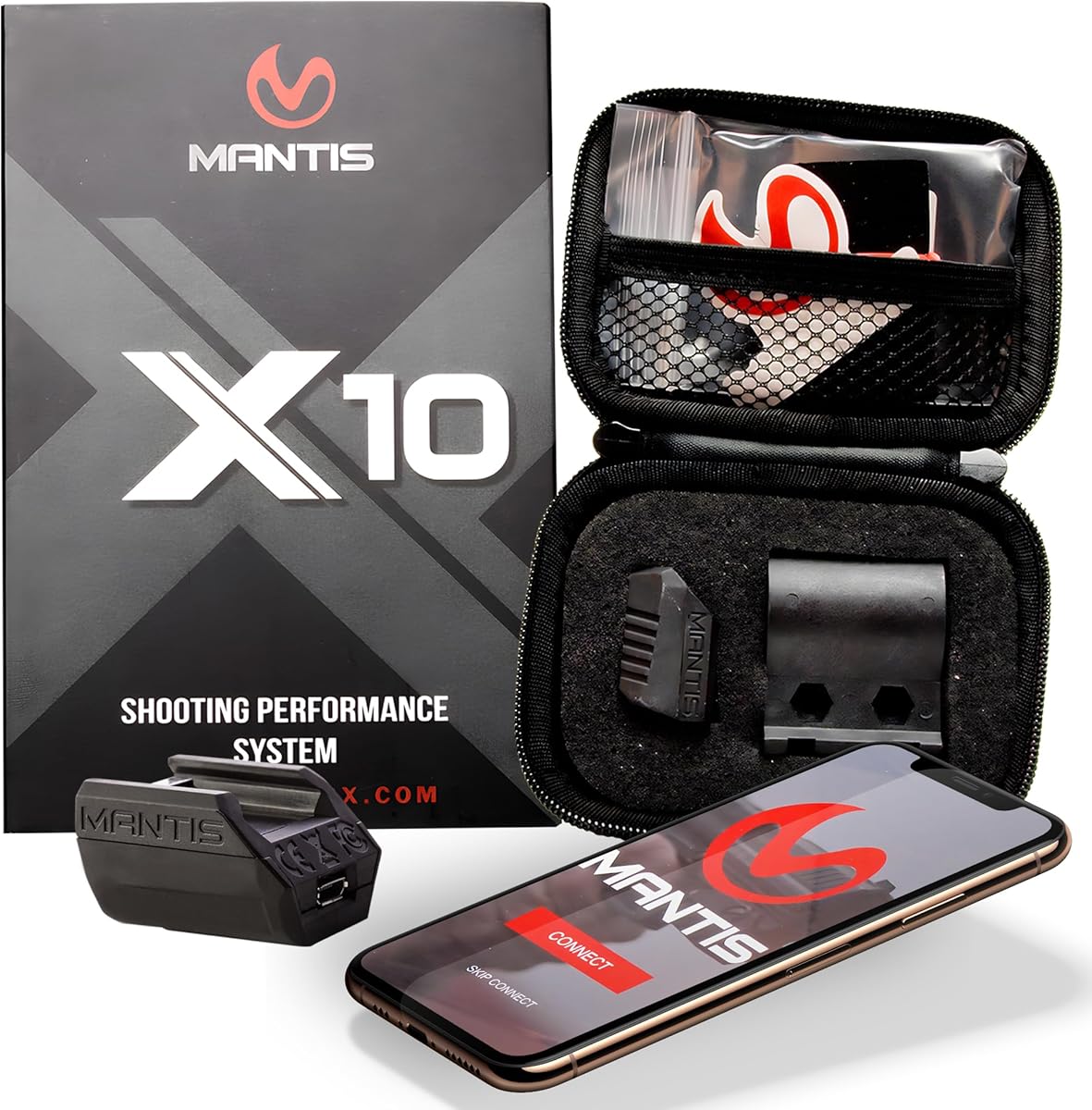 Mantis X10 Elite Shooting Performance System |Dry Fire Training System | Works with 9mm & Any Other Firearm | Score & Analyze Every Shot with Free App | Shooting Practice at Home