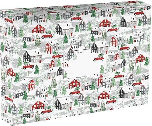 Miniatura 5 de JILLSON & ROBERTS Cajas grandes de correo decorativas de Navidad, cajas de regalo, blanco, rojo, verde, azul, morado, rosa, verde azulado, negro, 12