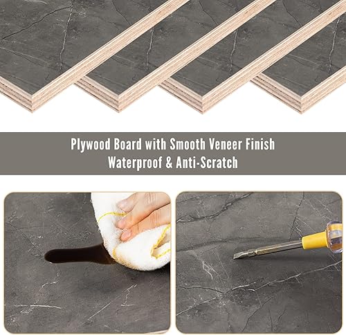 Miniatura 8 de Mesita de noche flotante con cajón, mesa de noche flotante montada en la pared, mesa auxiliar moderna con estante de almacenamiento abierto de