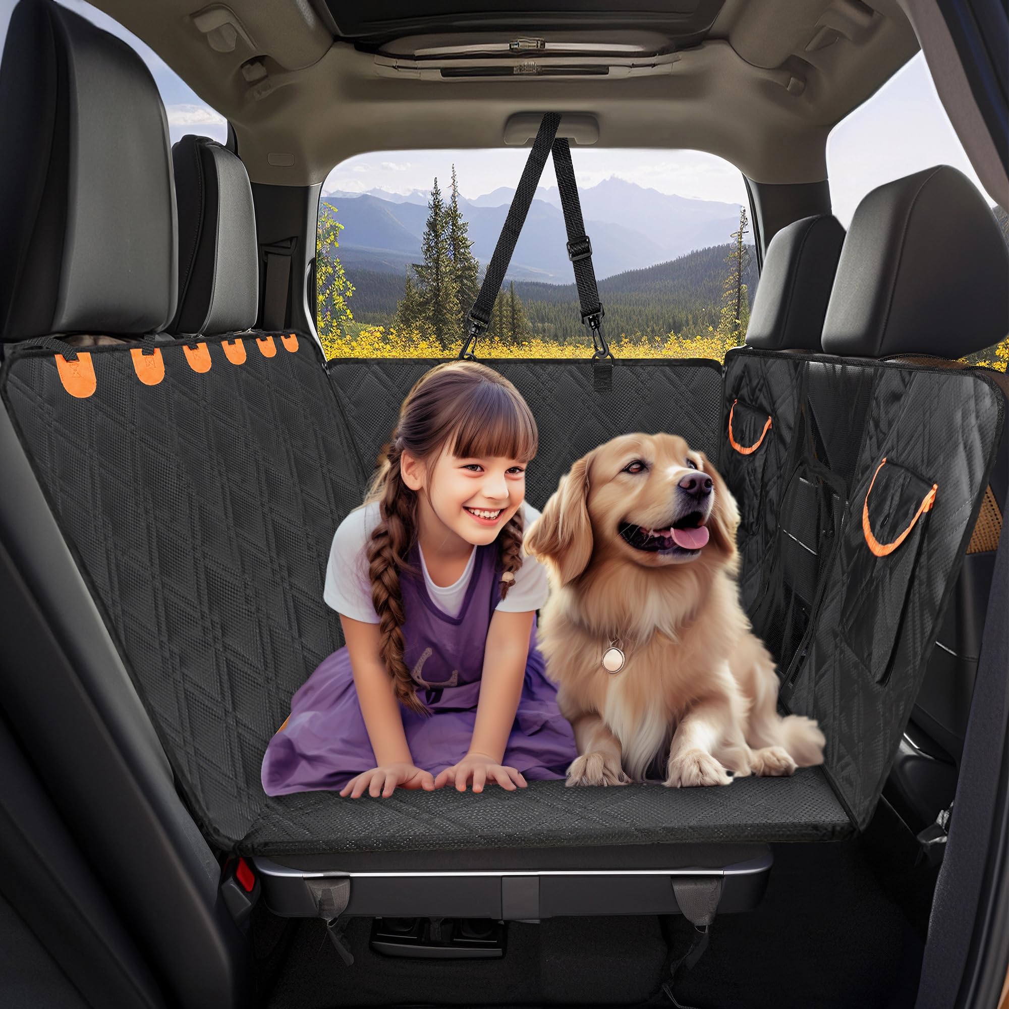 Loiion Back Seat Extender for Dogs,Dog Seat Cover for Back Seat,Pet