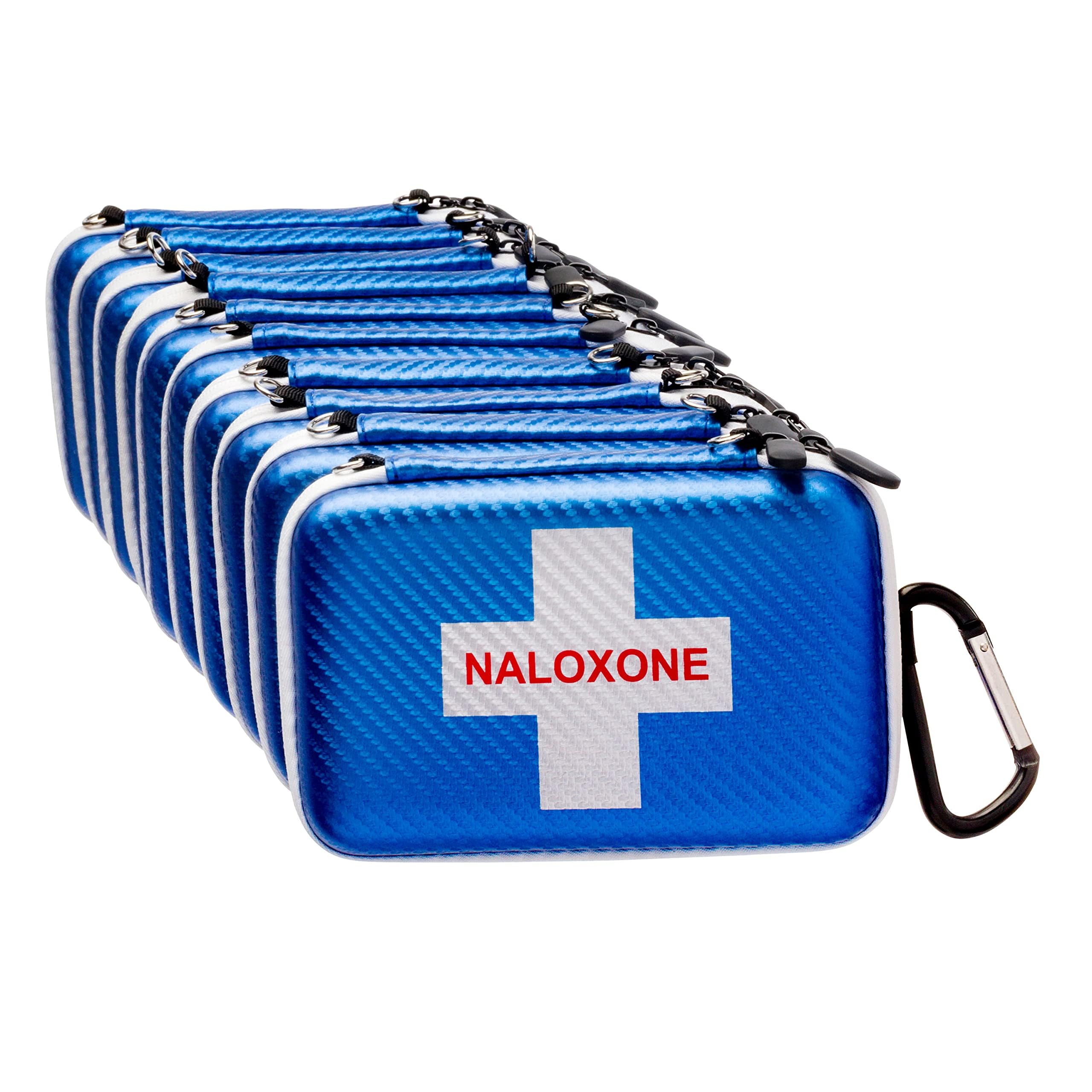 Naloxone Carry Case for Opioid Overdose Kits – Protective & Water Resistant Hardshell – Holds All Naloxone Formulations Does Not Include Naloxone or Accessories (Case Size 7" x 4.5" x 2") (Blue 10)