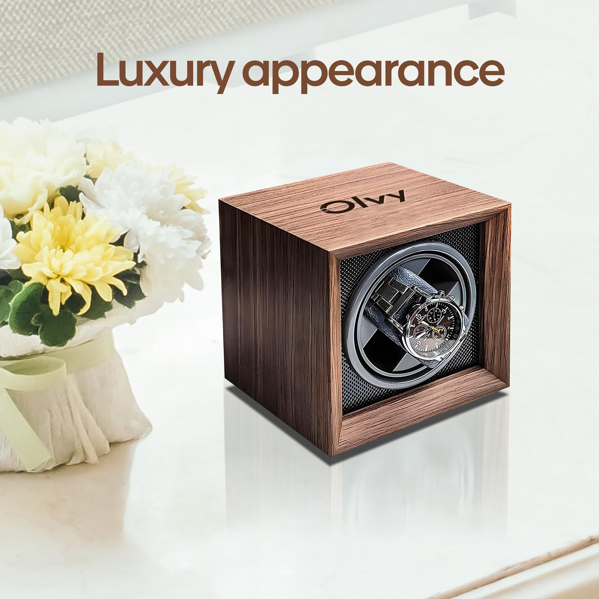 Olvy Uhrenbeweger für Automatikuhren, Extrem Leisem Motor, Watch Winder, Automatischer Uhrenbeweger, Watchwinder