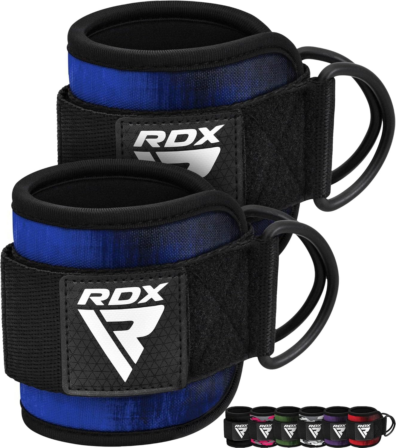 RDX Ankle Straps for Cable Machines Resistance Bands Attachment, 7mm Neoprene Padded 10”x4”, Gym Wrist Cuff Women Men Home Fitness, Weight Lifting D-Ring Booty Leg Workout Curls Kickbacks Hip Abductor RDX Ankle Straps for Cable Machines Resistance Bands Attachment, 7mm Neoprene Padded 10”x4”, Gym Wrist Cuff Women Men Home Fitness, Weight Lifting D-Ring Booty Leg Workout Curls Kickbacks Hip Abductor