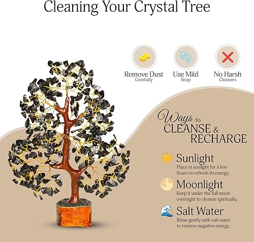 Miniatura 142 de YATSKIA - Árbol de cristal turquesa Feng Shui, alambre, bonsái Buhha, estatua reiki, Chakra curativo energía positiva, buena suerte dinero regalos