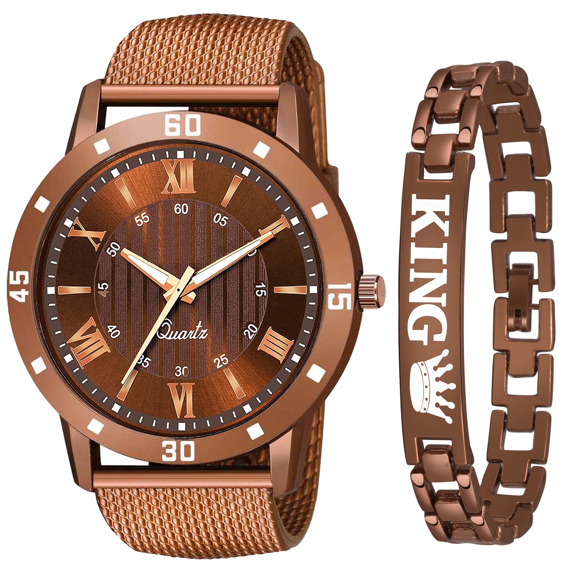 casera Analog Rubbers Strap and with King Bracelet Combo Set Watch for Boy (Brown) (B092S6F8Q6) Amazon Price History, Amazon Price Tracker